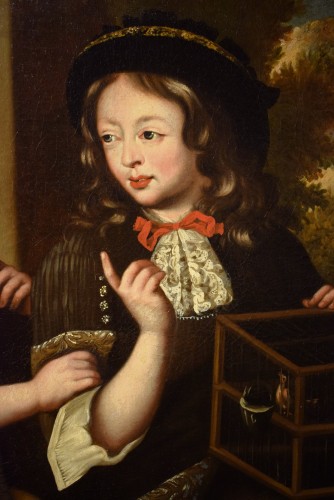 Louis XIV - Portrait de deux enfants - Atelier de Pierre Mignard (1612 - 1695)